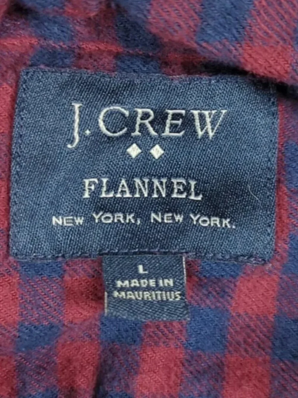 J. Crew Shirt Men's Large Red Slim Fit Long sleeve Casual Flannel Button Up